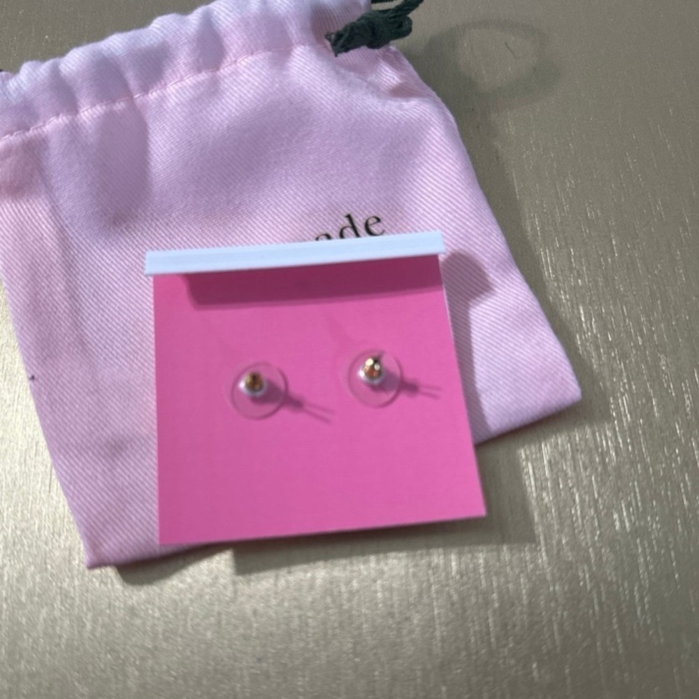 KATE SPADE Ladybug Ladybugs Red & Black on Gold-Tone Earrings in Dust Bag NWT - Picture 3 of 3